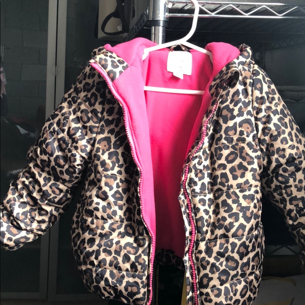 Children’s Place... Leopard puffy jacket